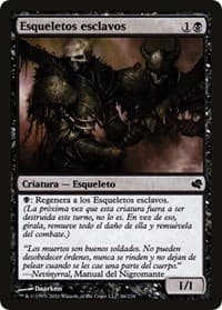 Drudge Skeletons (Spanish) - "Esqueletos esclavos" - Magic Encyclopedia 2011 (Salvat) - Magic: The Gathering card