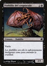 Dusk Imp (Spanish) - "Diablillo del crepusculo" - Magic Encyclopedia 2011 (Salvat) - Magic: The Gathering card
