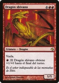 Shivan Dragon (Spanish) - "Dragon shivano" - Magic Encyclopedia 2011 (Salvat) - Magic: The Gathering card