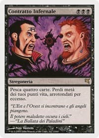 Infernal Contract (Italian) - "Contratto Infernale" - Magic Encyclopedia 2005 (Salvat/Hachette) - Magic: The Gathering card