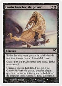 Dirge of Dread (Spanish) - "Canto funebre de pavor" - Magic Encyclopedia 2005 (Salvat/Hachette) - Magic: The Gathering card