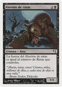 Swarm of Rats (Spanish) - "Aluvion de ratas" (A2) - Magic Encyclopedia 2005 (Salvat/Hachette) - Magic: The Gathering card
