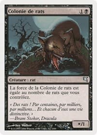 Swarm of Rats (French) - "Colonie de rats" (A2) - Magic Encyclopedia 2005 (Salvat/Hachette) - Magic: The Gathering card
