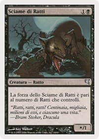Swarm of Rats (Italian) - "Sciame di rats" (A14) - Magic Encyclopedia 2005 (Salvat/Hachette) - Magic: The Gathering card