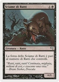 Swarm of Rats (Italian) - "Sciame di rats" (A27) - Magic Encyclopedia 2005 (Salvat/Hachette) - Magic: The Gathering card