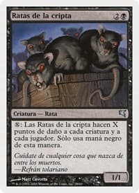 Crypt Rats (Spanish) - "Ratas de la cripta" - Magic Encyclopedia 2005 (Salvat/Hachette) - Magic: The Gathering card
