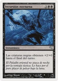 Nocturnal Raid (Spanish) - "Incursion nocturna" - Magic Encyclopedia 2005 (Salvat/Hachette) - Magic: The Gathering card