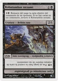 Nezumi Graverobber // Nighteyes the Desecrator (Spanish) - "Robatumbas nezumi" (A38) - Magic Encyclopedia 2005 (Salvat/Hachette) - Magic: The Gathering card