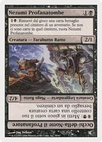 Nezumi Graverobber // Nighteyes the Desecrator (Italian) - "Nezumi Profanatombe" (A39) - Magic Encyclopedia 2005 (Salvat/Hachette) - Magic: The Gathering card