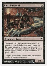 Carrion Rats (Italian) - "Ratti Parassiti" (A40) - Magic Encyclopedia 2005 (Salvat/Hachette) - Magic: The Gathering card