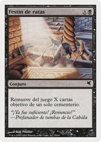 Rats' Feast (Spanish) - "Festin de ratas" (A55) - Magic Encyclopedia 2005 (Salvat/Hachette) - Magic: The Gathering card