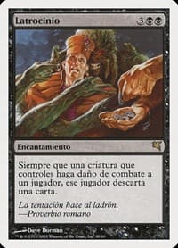 Larceny (Spanish) - "Latrocinio" - Magic Encyclopedia 2005 (Salvat/Hachette) - Magic: The Gathering card