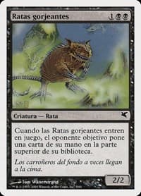 Chittering Rats (Spanish) - "Ratas gorjeantes" (A5) - Magic Encyclopedia 2005 (Salvat/Hachette) - Magic: The Gathering card