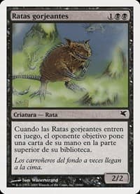Chittering Rats (Spanish) - "Ratas gorjeantes" (A19) - Magic Encyclopedia 2005 (Salvat/Hachette) - Magic: The Gathering card