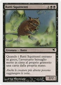 Chittering Rats (Italian) - "Ratti Squittenti" (A5) - Magic Encyclopedia 2005 (Salvat/Hachette) - Magic: The Gathering card