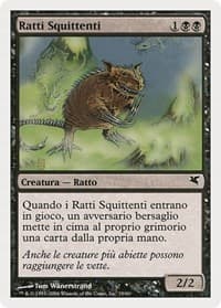 Chittering Rats (Italian) - "Ratti Squittenti" (A19) - Magic Encyclopedia 2005 (Salvat/Hachette) - Magic: The Gathering card
