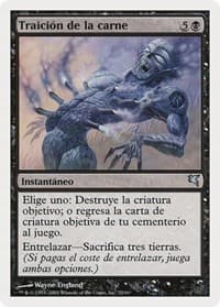 Betrayal of Flesh (Spanish) - "Traicion de la carne" - Magic Encyclopedia 2005 (Salvat/Hachette) - Magic: The Gathering card