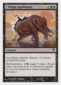 Crippling Fatigue (Spanish) - "Fatiga agobiante" (A30) - Magic Encyclopedia 2005 (Salvat/Hachette) - Magic: The Gathering card