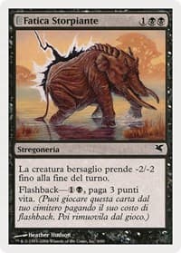 Crippling Fatigue (Italian) - "Fatica Storpiante" (A6) - Magic Encyclopedia 2005 (Salvat/Hachette) - Magic: The Gathering card