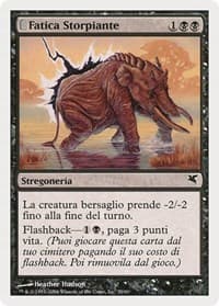 Crippling Fatigue (Italian) - "Fatica Storpiante" (A30) - Magic Encyclopedia 2005 (Salvat/Hachette) - Magic: The Gathering card