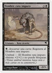 Dirty Wererat (Spanish) - "Hombre rata impuro" (A7) - Magic Encyclopedia 2005 (Salvat/Hachette) - Magic: The Gathering card