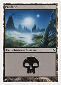 Swamp (Spanish) - "Pantano" (A12) - Magic Encyclopedia 2005 (Salvat/Hachette) - Magic: The Gathering card