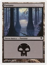 Swamp (Spanish) - "Pantano" (F60) - Magic Encyclopedia 2005 (Salvat/Hachette) - Magic: The Gathering card