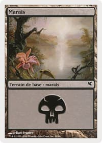 Swamp (French) - "Marais" (A58) - Magic Encyclopedia 2005 (Salvat/Hachette) - Magic: The Gathering card