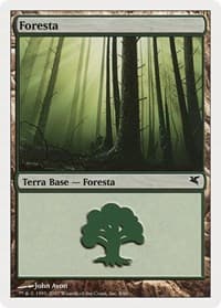 Forest (Spanish) - "Bosque" (K8) - Magic Encyclopedia 2005 (Salvat/Hachette) - Magic: The Gathering card