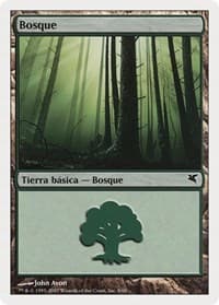 Forest (Spanish) - "Bosque" (J9) - Magic Encyclopedia 2005 (Salvat/Hachette) - Magic: The Gathering card