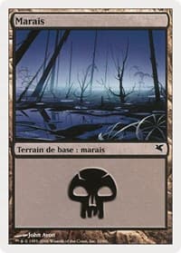 Swamp (French) - "Marais" (A10) - Magic Encyclopedia 2005 (Salvat/Hachette) - Magic: The Gathering card