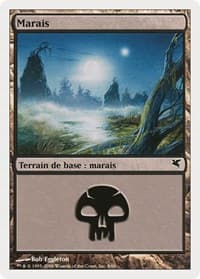 Swamp (French) - "Marais" (A8) - Magic Encyclopedia 2005 (Salvat/Hachette) - Magic: The Gathering card