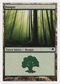 Forest (Spanish) - "Bosque" (B20) - Magic Encyclopedia 2005 (Salvat/Hachette) - Magic: The Gathering card