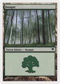 Forest (Spanish) - "Bosque" (J20) - Magic Encyclopedia 2005 (Salvat/Hachette) - Magic: The Gathering card