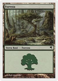 Forest (Italian) - "Foresta" (K20) - Magic Encyclopedia 2005 (Salvat/Hachette) - Magic: The Gathering card