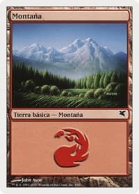 Mountain (Spanish) - "Montana" (I9) - Magic Encyclopedia 2005 (Salvat/Hachette) - Magic: The Gathering card