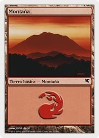 Mountain (Spanish) - "Montana" (I11) - Magic Encyclopedia 2005 (Salvat/Hachette) - Magic: The Gathering card