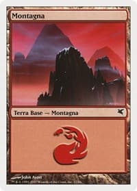 Mountain (Italian) - "Montagna" (K11) - Magic Encyclopedia 2005 (Salvat/Hachette) - Magic: The Gathering card