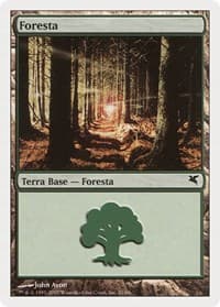 Forest (Italian)- "Foresta" (J21) - Magic Encyclopedia 2005 (Salvat/Hachette) - Magic: The Gathering card