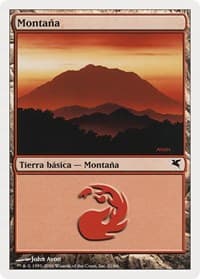 Mountain (Spanish) - "Montana" (D21) - Magic Encyclopedia 2005 (Salvat/Hachette) - Magic: The Gathering card