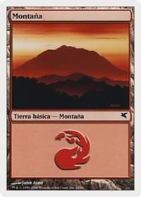 Mountain (Spanish) - "Montana" (C22) - Magic Encyclopedia 2005 (Salvat/Hachette) - Magic: The Gathering card