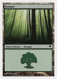 Forest (Spanish) - "Bosque" (J22) - Magic Encyclopedia 2005 (Salvat/Hachette) - Magic: The Gathering card