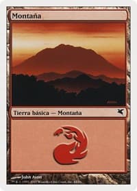 Mountain (Spanish) - "Montana" (I44) - Magic Encyclopedia 2005 (Salvat/Hachette) - Magic: The Gathering card