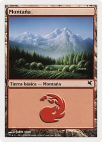 Mountain (Spanish) - "Montana" (D47) - Magic Encyclopedia 2005 (Salvat/Hachette) - Magic: The Gathering card