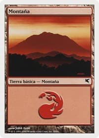 Mountain (Spanish) - "Montana" (D58) - Magic Encyclopedia 2005 (Salvat/Hachette) - Magic: The Gathering card