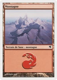 Mountain (French) - "Montagne" (D57) - Magic Encyclopedia 2005 (Salvat/Hachette) - Magic: The Gathering card