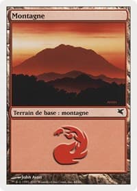 Mountain (French) - "Montagne" (I44) - Magic Encyclopedia 2005 (Salvat/Hachette) - Magic: The Gathering card