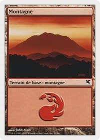 Mountain (French) - "Montagne" (I11) - Magic Encyclopedia 2005 (Salvat/Hachette) - Magic: The Gathering card