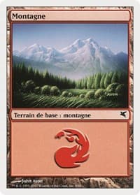 Mountain (French) - "Montagne" (D9) - Magic Encyclopedia 2005 (Salvat/Hachette) - Magic: The Gathering card
