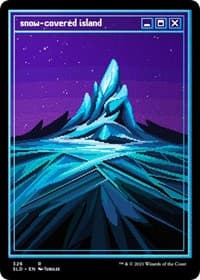 Snow-Covered Island (PixelSnowLands.jpg) (Foil Etched) - Secret Lair Drop Series - Magic: The Gathering card